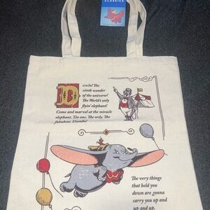 Disney Dumbo Tote Bag - Cream with Multicolor Design